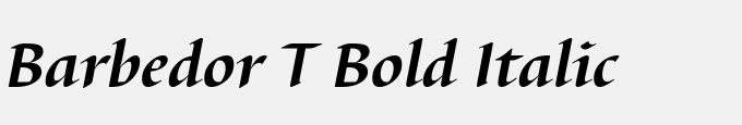 Barbedor T Bold Italic